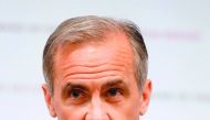 Bank of England Governor, Mark Carney, attends the central bank's quarterly Inflation Report press conference in London, on May 10, 2018.  AFP / Frank Augstein

