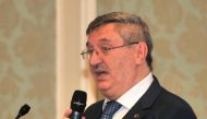 Fikret Ozer, Turkish Ambassador to Qatar addressing the ‘Qatar-Turkey Trade and Investment Opportunities,’ seminar yesterday. Pic: Baher Amin/The Peninsula