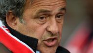 In this file photo taken on May 20, 2017 French former football player and former UEFA head Michel Platini attends the French L1 football match between Nancy (ASNL) and Saint-Etienne (ASSE) at Marcel Picot stadium in Tomblaine, eastern France. / AFP / JEA