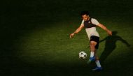 Soccer Football - Champions League Final - Liverpool Training - NSC Olympic Stadium, Kiev, Ukraine - May 25, 2018 Liverpool's Mohamed Salah during training REUTERS/Andrew Boyers 