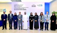 The officials of Hamad Bin Khalifa University and the Doha Center for Media Freedom during the signing of Memorandum of Understanding and a Translation Services Agreement.
