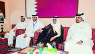 The dignitaries at QDB pavilion at the BATIMATEC expo held in Algeria recently. 