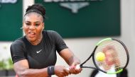 Serena Williams of the USA in action against Julia Goerges (not seen) of Germany during their third round match at the French Open tennis tournament at Roland Garros Stadium in Paris, France on June 02, 2018. ( Mustafa Yalç?n - Anadolu Agency )