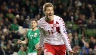Denmark's striker Nicklas Bendtner. AFP / Paul FAITH
