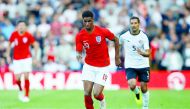 England’s Marcus Rashford (foreground) in action in this file photo.  