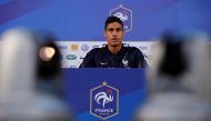 France's Raphael Varane during the press conference REUTERS/Tatyana Makeyeva
