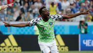 Nigeria's Ahmed Musa celebrates scoring their second goal. Reuters/Toru Hanai
 

