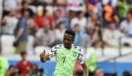 Ahmed Musa of Nigeria gestures during the 2018 FIFA World Cup Russia Group D match between Iceland and Nigeria at the Volgograd Arena in Volgograd, Russia on June, 22, 2018. ( German Morozov - Anadolu Agency )