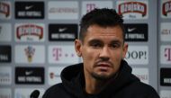 Croatia's defender Dejan Lovren attends a press conference at the Roschino Arena, outside Saint Petersburg, on June 24, 2018, during the Russia 2018 World Cup football tournament. / AFP / Paul Ellis