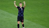 Croatia's forward Ivan Perisic celebrates after scoring a goal during the Russia 2018 World Cup Group D football match between Iceland and Croatia at the Rostov Arena in Rostov-On-Don on June 26, 2018  AFP / Khaled Desouki