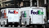 FedEx delivery trucks are pictured in Pasadena, California U.S., March 21, 2017. Reuters/Mario Anzuoni