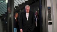 German Interior Minister and leader of the Christian Social Union (CSU) Party Horst Seehofer leaves after a party leadership meeting at the CDU headquarters in Berlin, on July 2, 2018. AFP / Christof Stache 
 