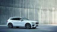 The new Volvo XC60 midsize SUV on display at a showroom of Doha Marketing Services Company WLL. 