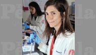 Dr. Nancy Nader, Research Associate in physiology & biophysics at WCM-Q, during a research. 