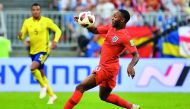 England's forward Raheem Sterling controls the ball during the Russia 2018 World Cup quarter-final football match between Sweden and England at the Samara Arena in Samara on July 7, 2018. AFP / Yuri Cortez