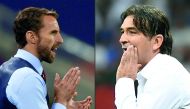 This combination of pictures created on July 09, 2018 shows England's coach Gareth Southgate (L) in Moscow on July 3, 2018, and Croatia's coach Zlatko Dalic (R) in Nizhny Novgorod on July 1, 2018. AFP / Juan Mabromata & Dimitar Dilkoff

