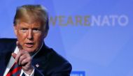 U.S. President Donald Trump holds a news conference after participating in the NATO Summit in Brussels, Belgium July 12, 2018. (REUTERS/Yves Herman)