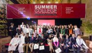 The secondary school students from various schools in Qatar during the annual Summer College Preview Program at Carnegie Mellon University in Qatar. 