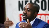 Opposition Movement for Democratic Change (MDC) party leader Nelson Chamisa addresses a media conference in Harare, Zimbabwe July 29, 2018. Reuters/Mike Hutchings