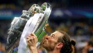 Real Madrid's Gareth Bale celebrates winning the Champions League in Kiev, Ukraine - May 26, 2018. REUTERS/Hannah McKay/File Photo