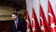 Turkish Treasury and Finance Minister Berat Albayrak speaks during a presentation to announce his economic policy in Istanbul, on August 10, 2018. AFP / Yasin Akgul
 