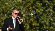 Turkish President Recep Tayyip Erdogan addresses citizens in Trabzon province in the Black Sea Region of Turkey on August 11, 2018. (Ra?it Aydo?an - Anadolu Agency)