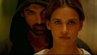 Still of the actors John Abraham (L) and Aisha Sharma from the movie Satyameva Jayate.