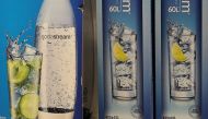 Boxes containing Sodastream products are seen at a shop in London, Britain August 20, 2016. (REUTERS/Simon Dawson)