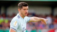 Bayern Munich's Robert Lewandowski. REUTERS/Wolfgang Rattay 

