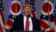 U.S. President Trump delivers remarks at the Ohio Republican Party State Dinner in Columbus, Ohio, U.S., August 24, 2018. REUTERS/Leah Millis