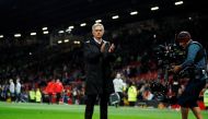 Manchester United manager Jose Mourinho applauds fans after the match Action Images via Reuters/Jason Cairnduff 