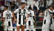 Juventus' Portuguese forward Cristiano Ronaldo (Front) looks on at the end of the Italian Serie A football match Juventus vs Lazio on August 25, 2018 at the Allianz Stadium in Turin. / AFP / Filippo MONTEFORTE