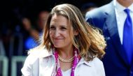 Canada's Foreign Minister Chrystia Freeland after a meeting with Mexico's President-elect Andres Manuel Lopez Obrador in Mexico City, Mexico July 25, 2018. Reuters/Luisa Gonzalez