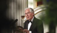 File photo: Governor of the Bank of England Mervyn King addresses the audience of the 'Lord Mayor's Dinner to the Bankers and Merchants of the City of London' at the Mansion House in London June 19, 2013. Reuters/Oli Scarff/Pool 