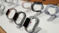 FILE PHOTO: Apple watches are seen at a new Apple store in Chicago, Illinois, U.S., October 19, 2017. REUTERS/John Gress