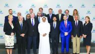 The Heads of Mission of 17 European Union member countries with Eng Saad Sherida Al Kaabi.
