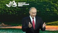Russian President Vladimir Putin attends the plenary session of the Eastern Economic Forum in Vladivostok on September 12, 2018. / AFP / Kirill KUDRYAVTSEV