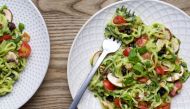 Creamy Zucchini Noodle Salad (Photo by Deb Lindsey and Food styling by Amanda Soto)