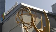 An Emmy statue is placed at the entrance of the gold carpet at the entrance of Microsoft Theater for the 70th Emmy Awards on September 13, 2018 in Los Angeles, California. Kevork Djansezian/Getty Images/AFP