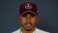 Mercedes' Lewis Hamilton after qualifying in pole position REUTERS/Kim Hong-Ji