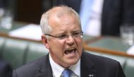 FILE PHOTO - Australian Prime Minister Scott Morrison speaks in the House of Representatives at Parliament House in Canberra, Australia, September 10, 2018. AAP/Lukas Coch/via REUTERS
