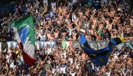 Inter Milan fans cheer during the Italian Serie A football match Inter Milan vs Parma on September 15, 2018 at the San Siro stadium in Milan. / AFP / Miguel MEDINA