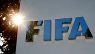 File photo of the logo of FIFA is seen in front of its headquarters in Zurich, Switzerland September 26, 2017. REUTERS/Arnd Wiegmann