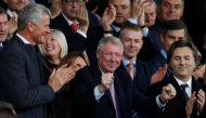 Sir Alex Ferguson and FIFA Council vice-president David Gill in the stands before the match REUTERS/Andrew Yates 