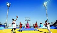Athletes of Belgium and Turkey play during their women's group stage 3x3 basketball game at the 1st European Games in Baku, Azerbaijan, in this June 23, 2015 file photo. Reuters/Kai Pfaffenbach/Action Images