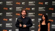 Director Isaki Lacuesta speaks after receiving the Concha de Oro (Golden Shell) for Best Film, for the film Entre Dos Aguas (Between Two Waters) at the San Sebastian Film Festival, Spain, September 29, 2018. REUTERS/Vincent West