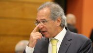 Economist Paulo Guedes is seen before a lunch between businessmen and Federal deputy Bolsonaro a candidate for the Presidency of the Republic for the PSL at the Federation of Industries of Rio de Janeiro (FIRJAN) headquarters in Rio de Janeiro, Brazil Aug