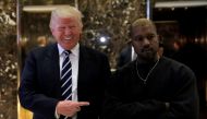 :FILE PHOTO: U.S. President-elect Donald Trump and musician Kanye West at Trump Tower in New York City on Dec 13, 2016. REUTERS/Andrew Kelly