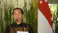 Indonesia president Joko Widodo speaks to journalist after bilateral meeting with Singapore during the International Monitary Fund (IMF) and World Bank annual meetings in Nusa Dua, Indonesia, October 11, 2018. Sonny Tumbelaka/Pool via Reuters
 
