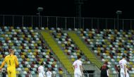 General view of empty stands during the match. Reuters/Antonio Bronic
 
